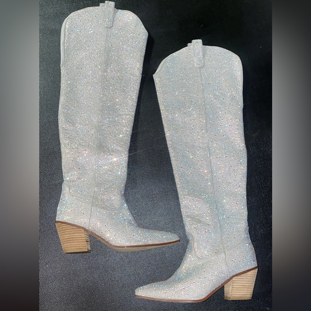 Women’s Bling knee high Boots